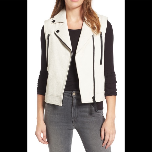 🔥🔥DEREK LAM 10 CROSBY leather moto vest - Picture 5 of 17